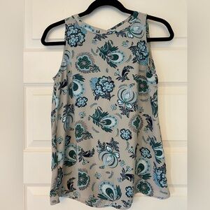 LOFT Paisley Print Tank Top - Blue and Green
